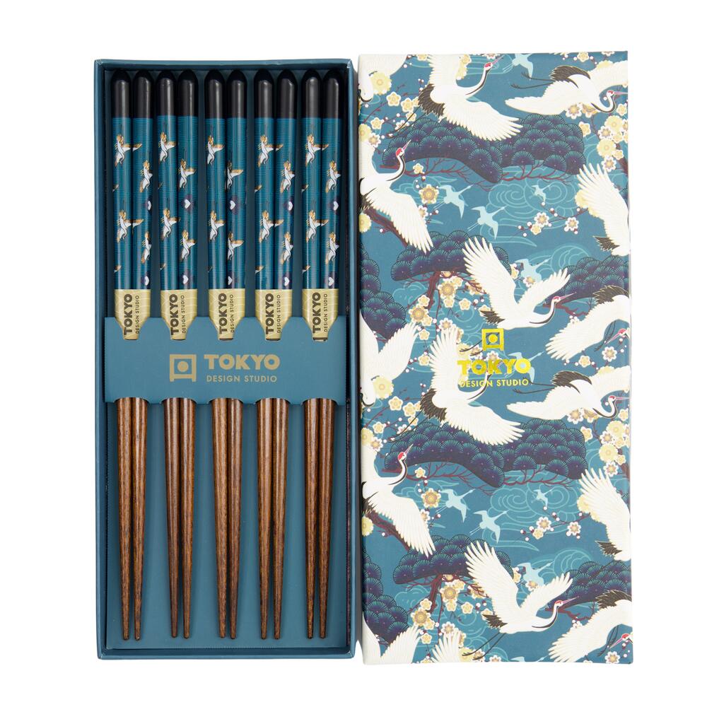 Spisepinde gavesæt, Crane - 5 par